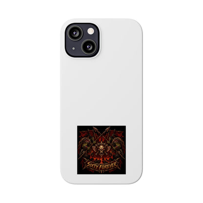 Slim Phone Case — 'Sixty Forever' Gothic Skull & Wings Design