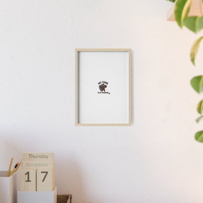Framed Poster “My Tank Is My Husband” - Military Tank Lover Wall Art