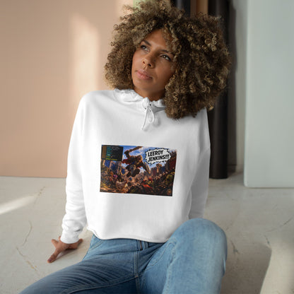 Crop Hoodie — 'Leeroy Jenkins!' Gaming Meme Cropped Hoodie