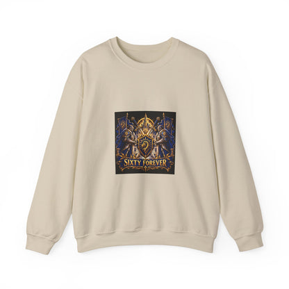 Crewneck Sweatshirt — Sixty Forever Ornate Shield Graphic