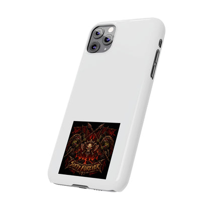 Slim Phone Case — 'Sixty Forever' Gothic Skull & Wings Design