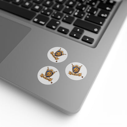 Round Sticker Roll — 'For The King' Lion Crest Label