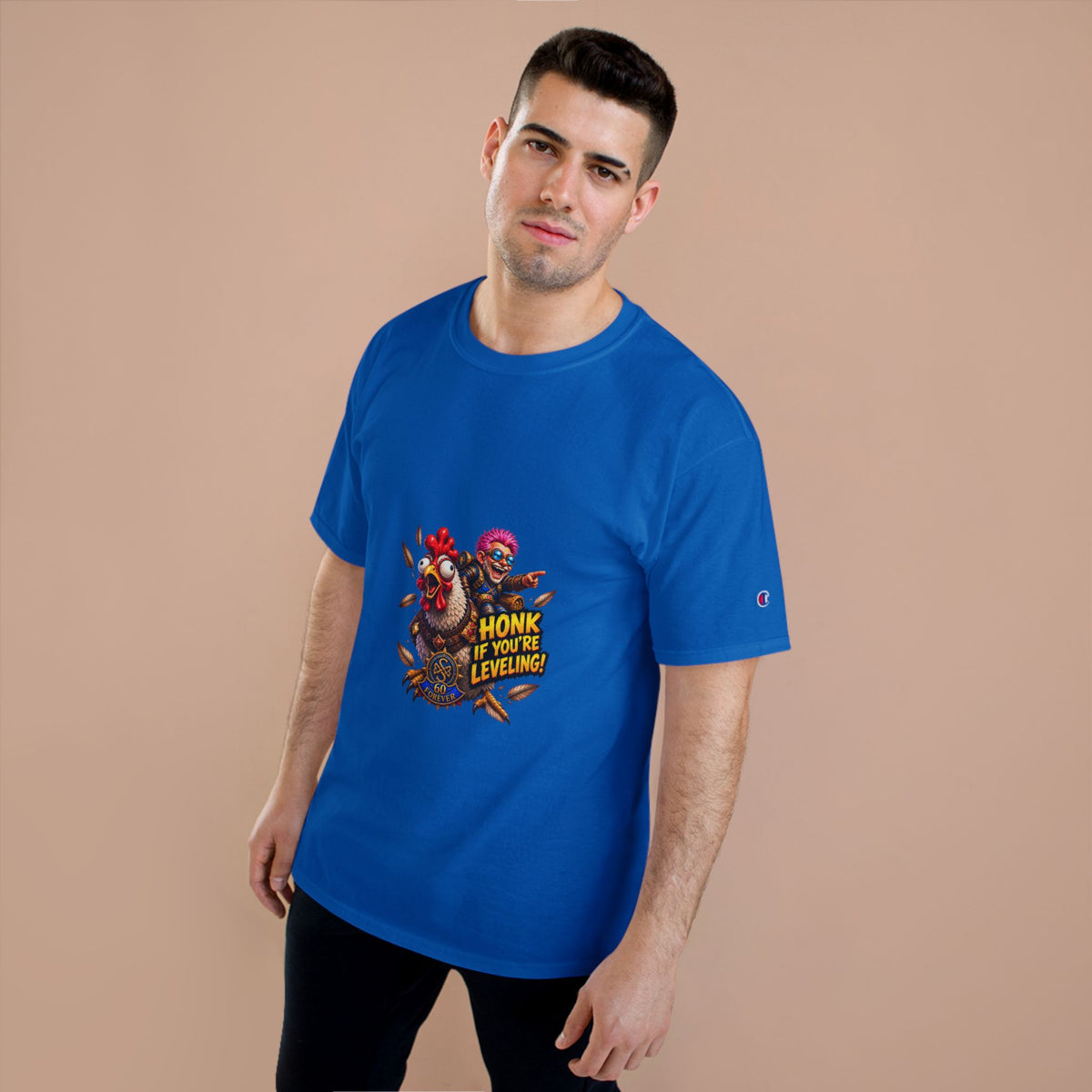 Gamer Chicken "Honk If You’re Leveling" T‑Shirt