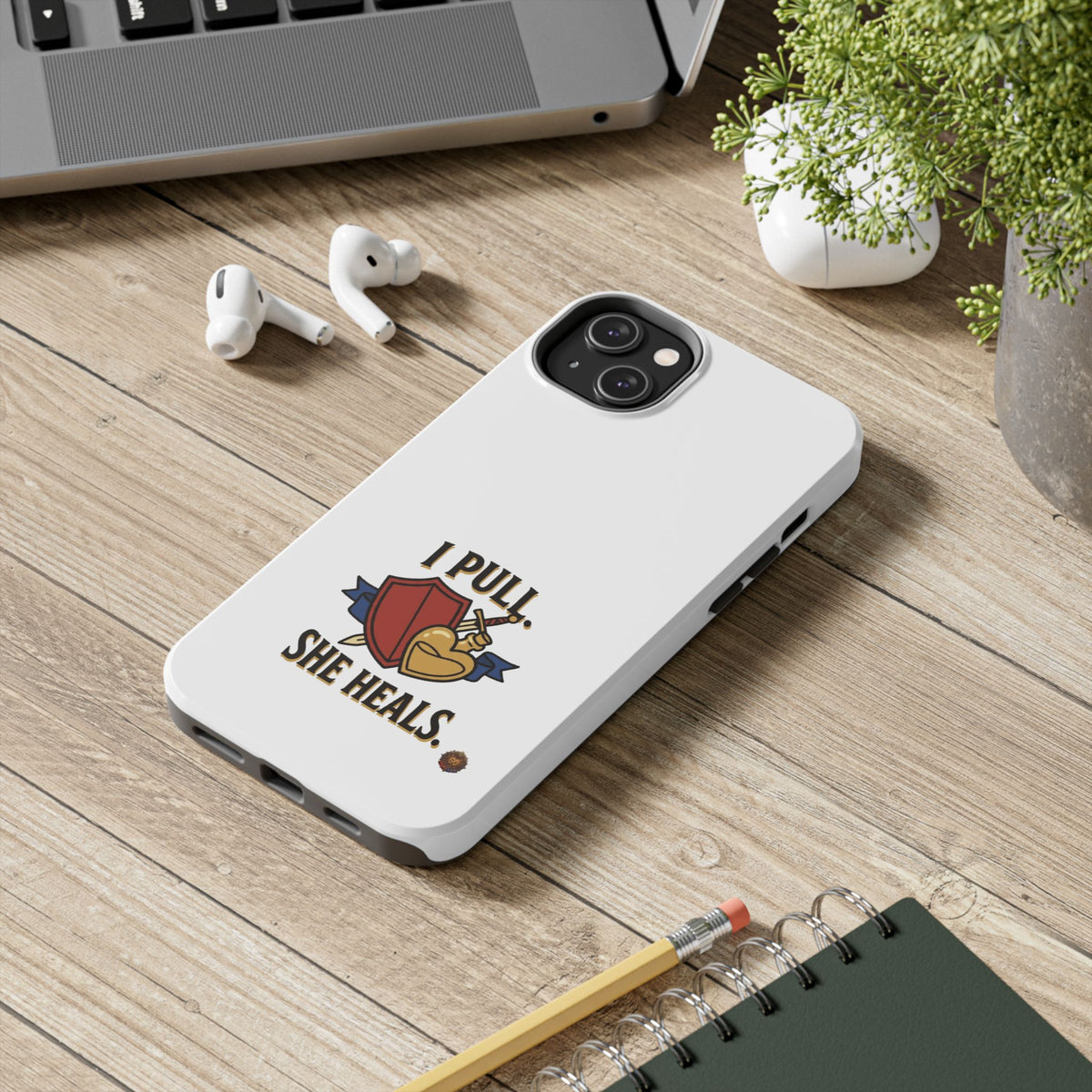 Phone Case — "I Pull, She Heals" RPG Couple Gaming Protective Case