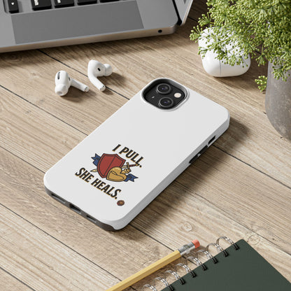 Phone Case — "I Pull, She Heals" RPG Couple Gaming Protective Case