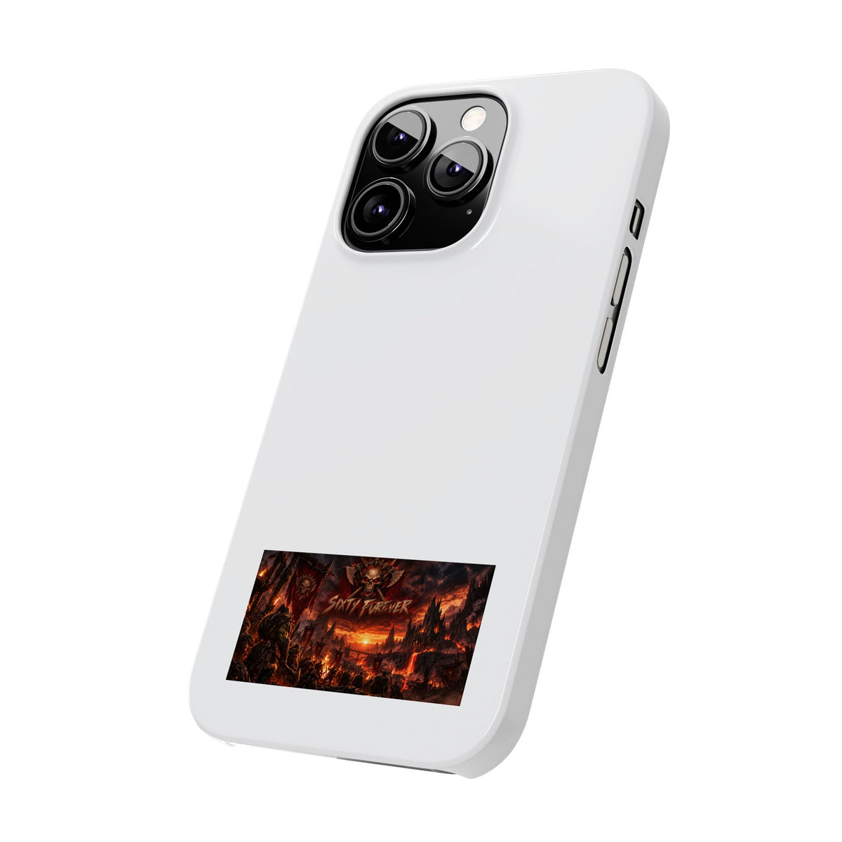 Slim Phone Case — Dark Fantasy Cityscape "Soft Panic" Design