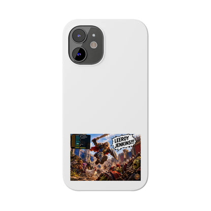 Slim Phone Case — 'Leeroy Jenkins!' Gaming Meme Design