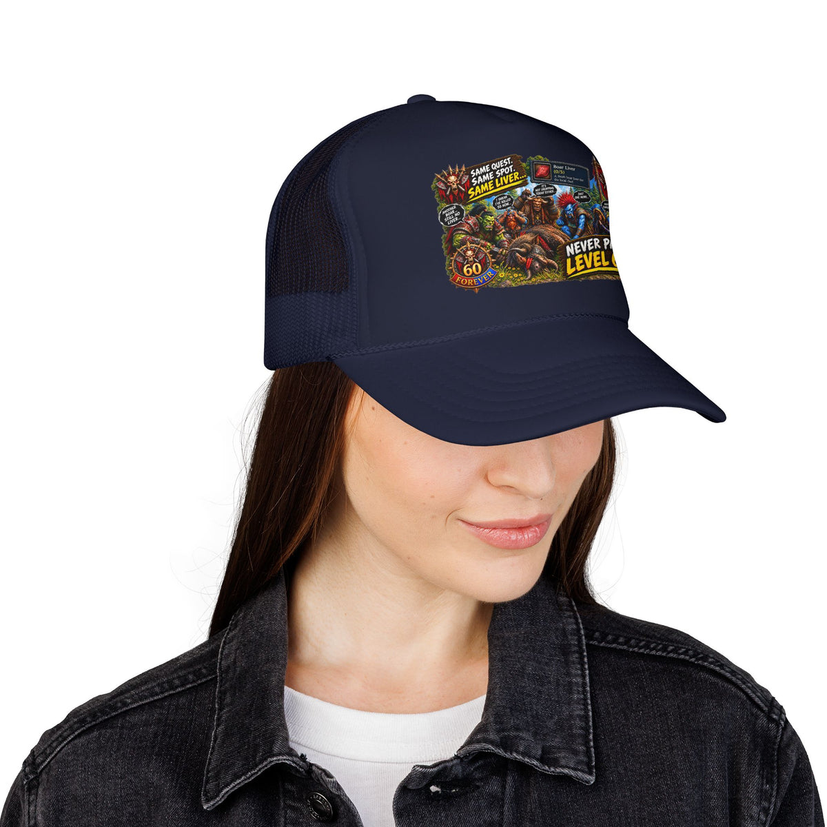Red 'Til Dead Trucker Hat — Horror Zombie Foam Mesh Cap