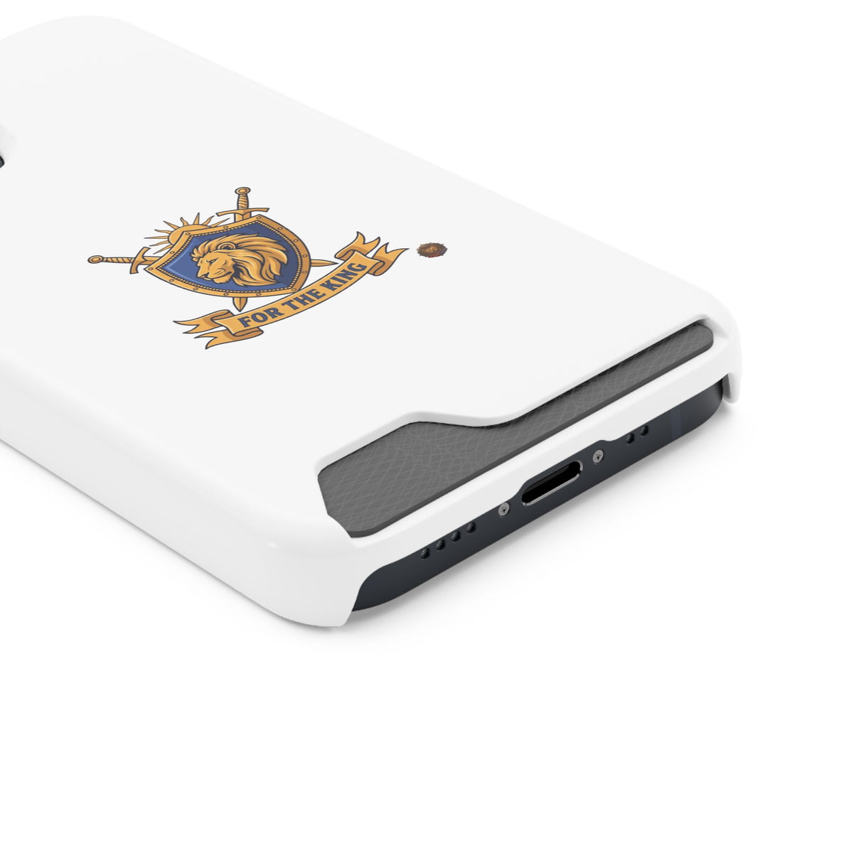 Lion Crest Phone Card Case — 'For The King' Slim Wallet Phone Case