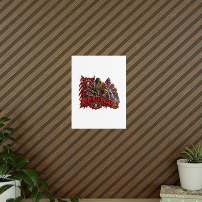 Red Till Dead Orc Warrior Poster