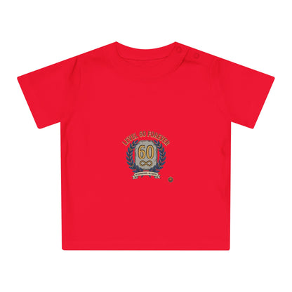 60th Birthday Baby T-Shirt — "Level 60 Forever" Retro Gamer Celebration Tee