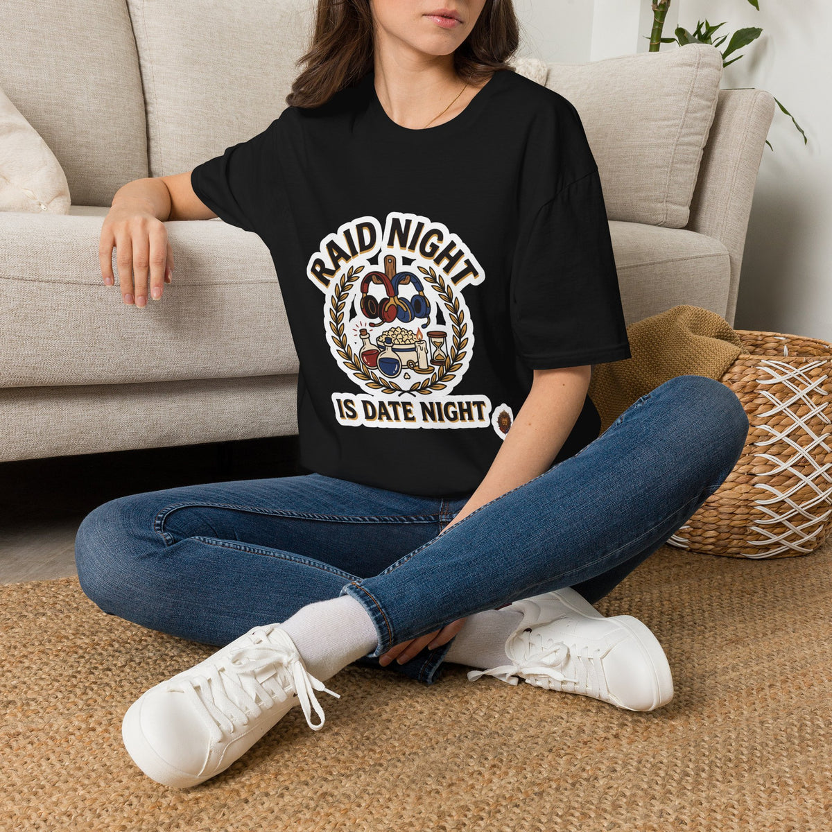 T-Shirt — "Raid Night is Date Night" Retro Gaming Tee