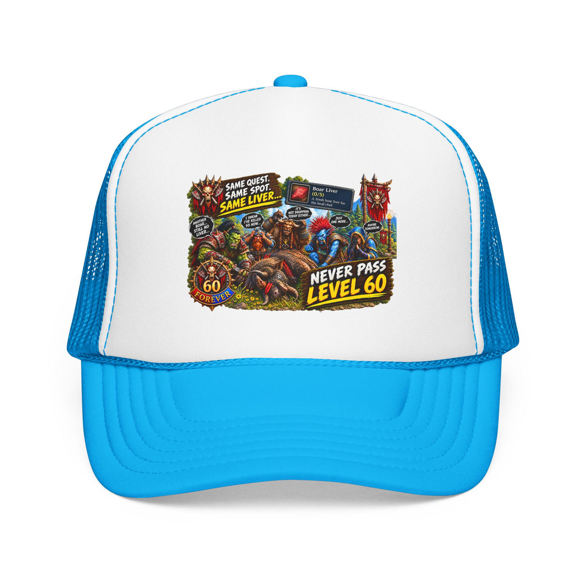 Red 'Til Dead Trucker Hat — Horror Zombie Foam Mesh Cap