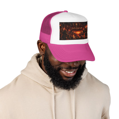 Foam Trucker Hat — Dark Fantasy 'Satanic' Apocalypse Graphic Cap