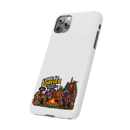 Level 60 Forever Slim Phone Case — Retro RPG Camping Gamer Design