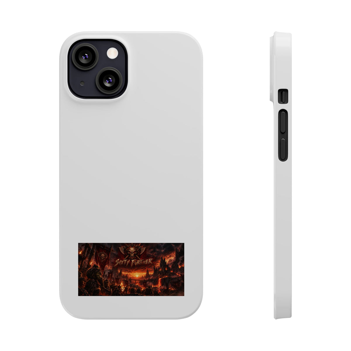 Slim Phone Case — Dark Fantasy Cityscape "Soft Panic" Design
