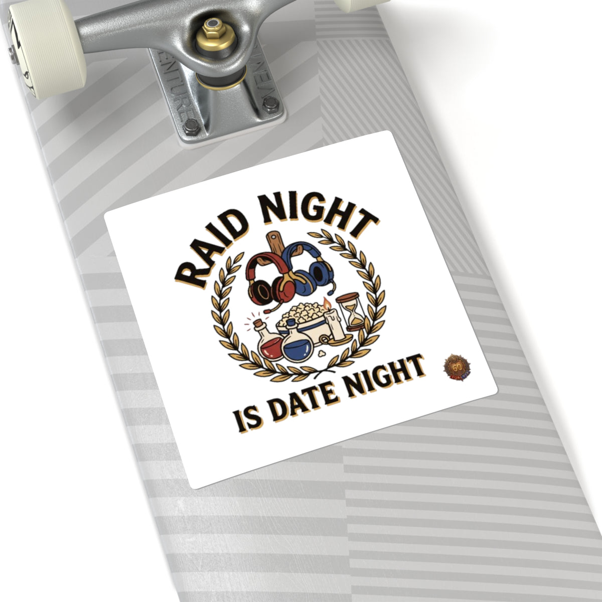 Sticker - "Raid Night Is Date Night" Gaming Couple Square Sticker