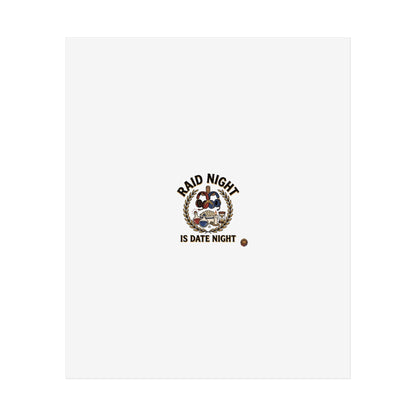 Poster – "Raid Night Is Date Night" Vintage Motorcycle Emblem