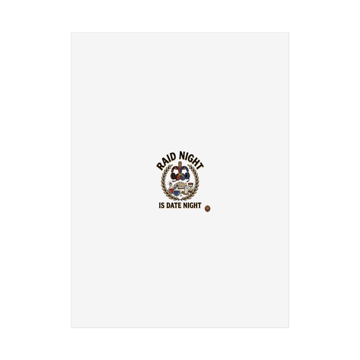Poster – "Raid Night Is Date Night" Vintage Motorcycle Emblem