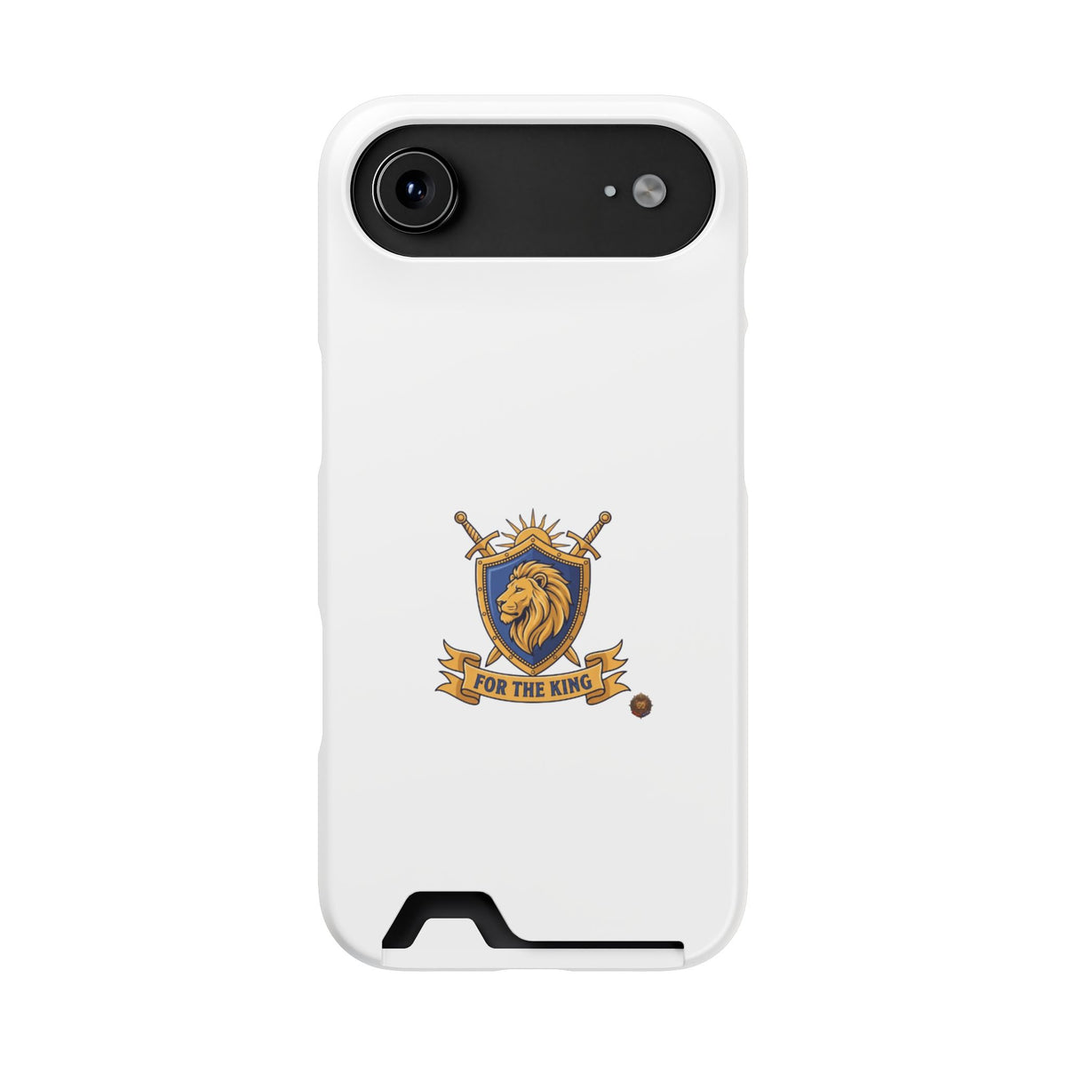 Lion Crest Phone Card Case — 'For The King' Slim Wallet Phone Case