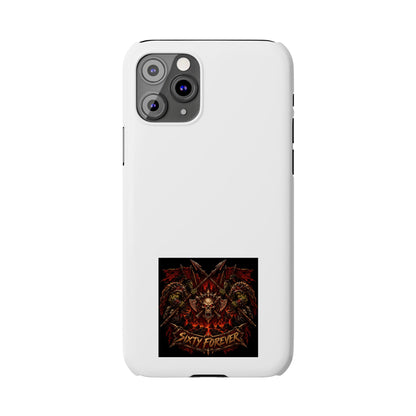Slim Phone Case — 'Sixty Forever' Gothic Skull & Wings Design