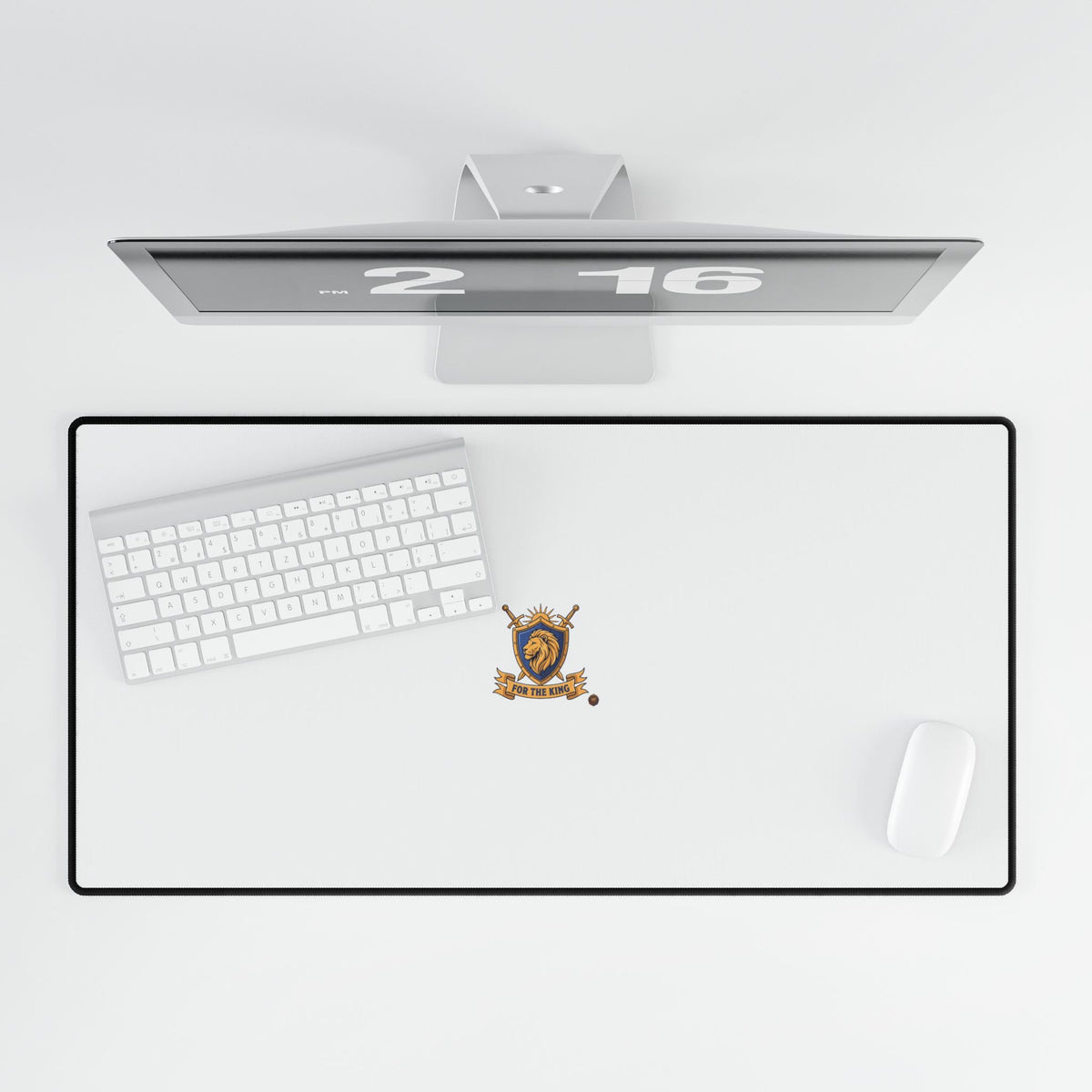 Minimalist Coat of Arms Desk Mat — Large Gaming & Office Mousepad