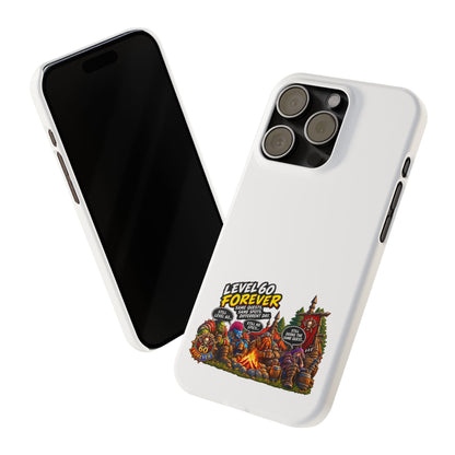 Level 60 Forever Slim Phone Case — Retro RPG Camping Gamer Design