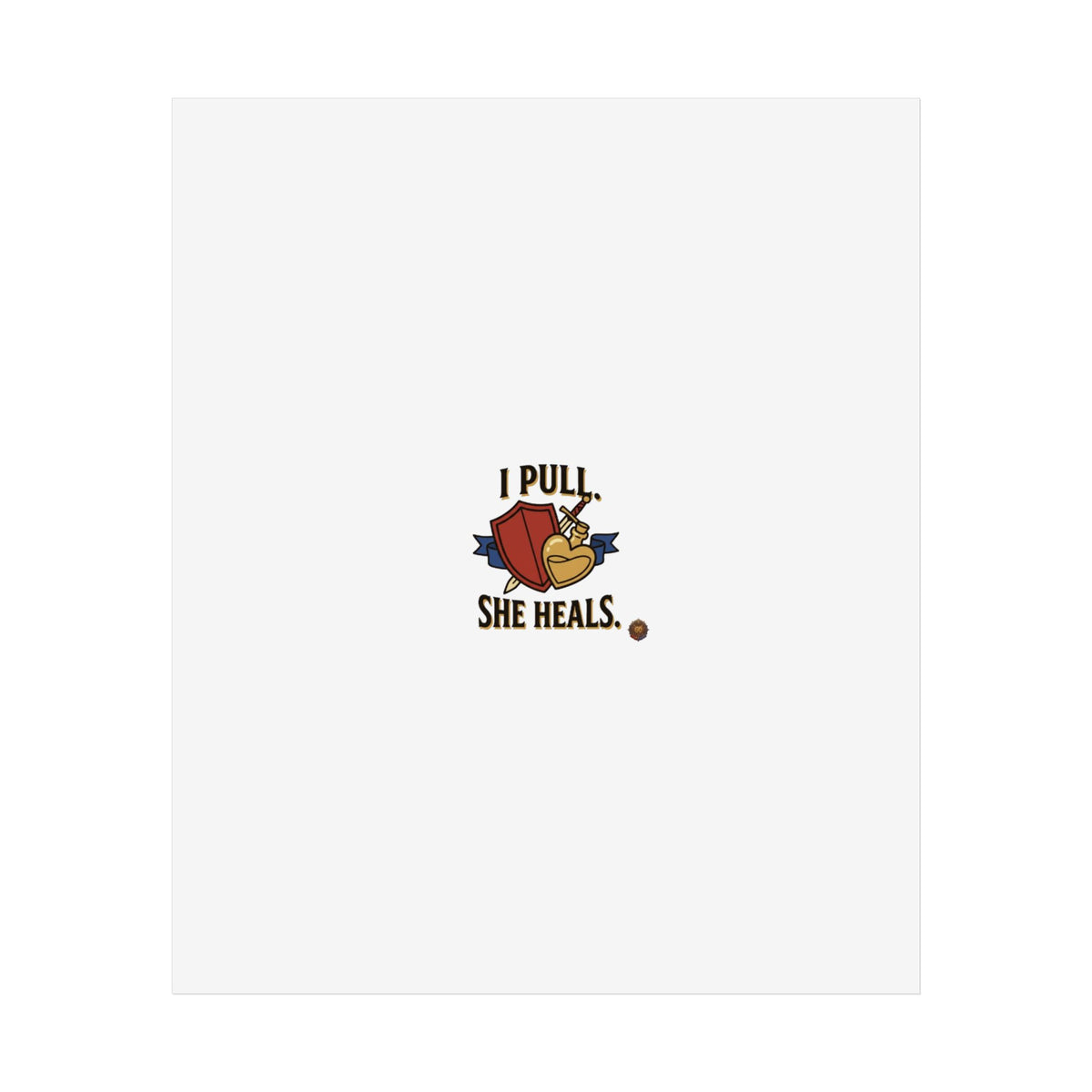 Poster — "I Pull, She Heals" Floral Minimalist Wall Art