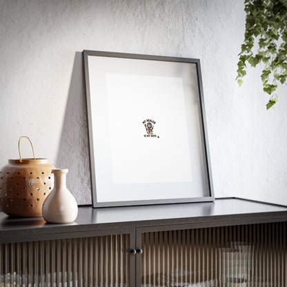 Framed Poster — “My Healer Is My Wife” Vintage Nurse Dog Illustration, Matte Wall Art
