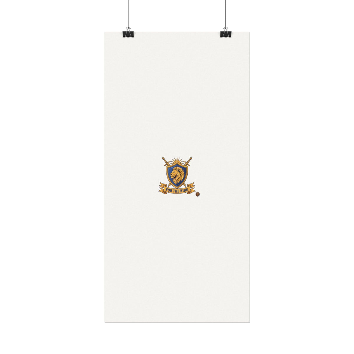 Lion Crest Watercolor Poster — 'Bow to the King' Matte Art Print