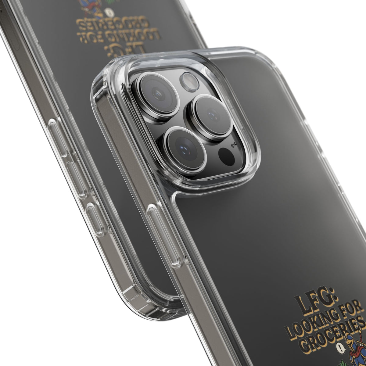 Clear Phone Case — “LFG: Looking For Groceries” Grocery Shopper Design