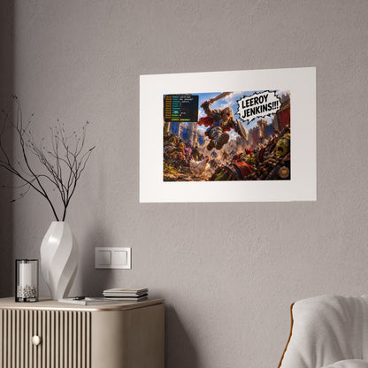 Gloss Poster — 'Leeroy Jenkins' Fantasy Gaming Print