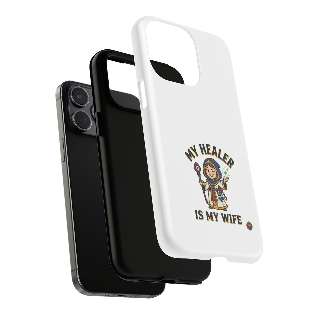 Phone Case — “My Healer Is My Wife” Cute RPG Healer Design, Tough Magnetic Protective Case