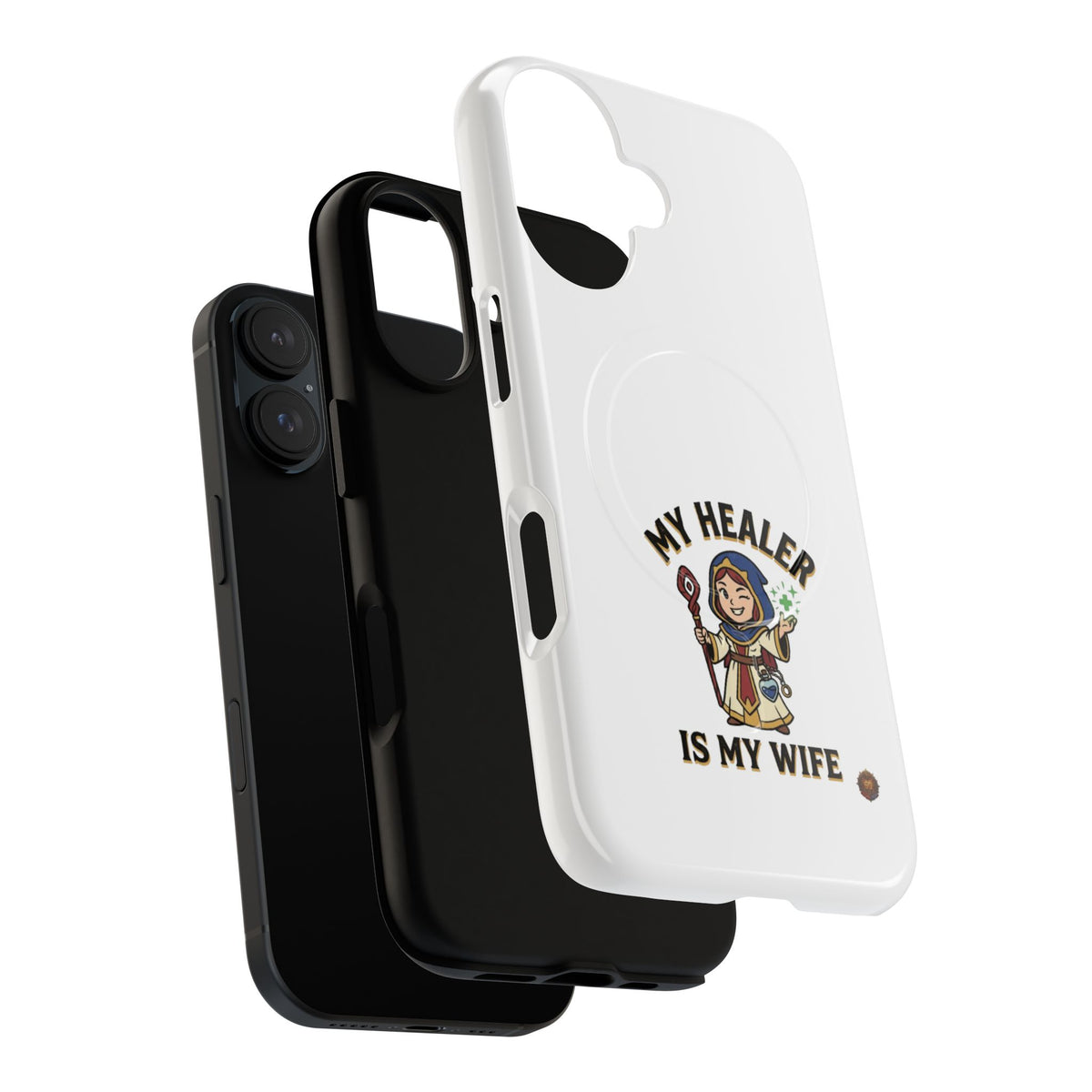 Phone Case — “My Healer Is My Wife” Cute RPG Healer Design, Tough Magnetic Protective Case