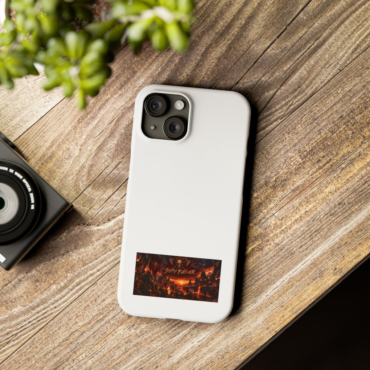 Slim Phone Case — Dark Fantasy Cityscape "Soft Panic" Design