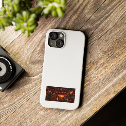 Slim Phone Case — Dark Fantasy Cityscape "Soft Panic" Design