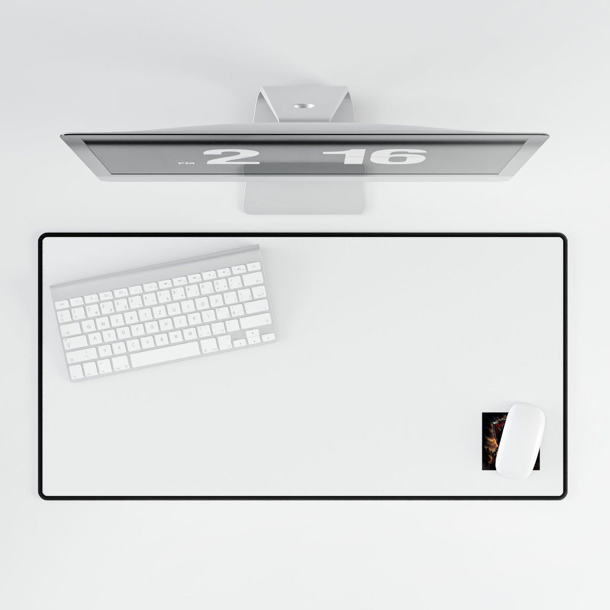 Gaming Desk Mat with Gryphon Emblem — Large Mouse Pad for PC Setup