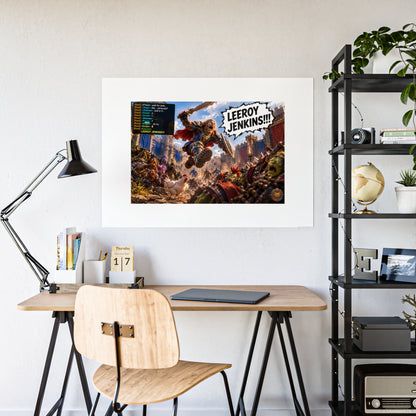Gloss Poster — 'Leeroy Jenkins' Fantasy Gaming Print