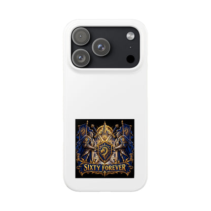 Slim Phone Case — "Sixty Forever" Shield Knight Graphic