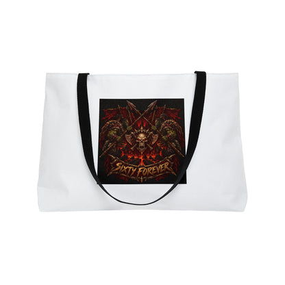 Weekender Tote Bag — 'Stay Forever' Gothic Skull Rocker Tote