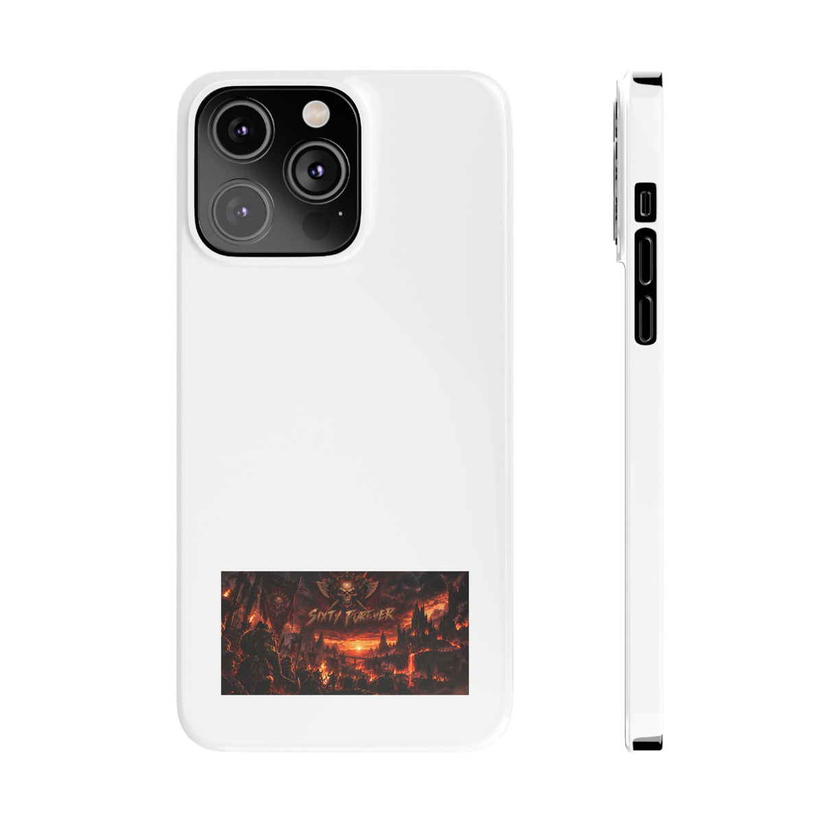 Slim Phone Case — Dark Fantasy Cityscape "Soft Panic" Design