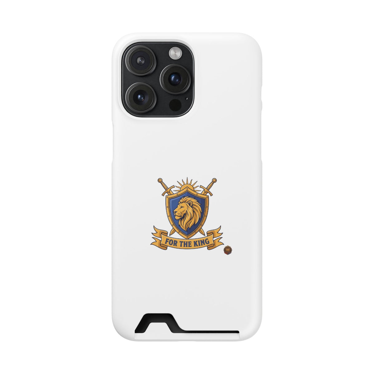 Lion Crest Phone Card Case — 'For The King' Slim Wallet Phone Case