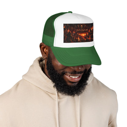 Foam Trucker Hat — Dark Fantasy 'Satanic' Apocalypse Graphic Cap