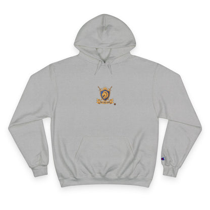 Champion Hoodie — Small Gold Crest Logo Athletic Pullover