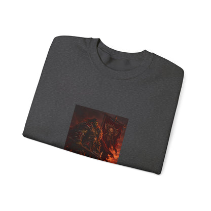 Crewneck Sweatshirt — Dark Fantasy Inferno Graphic with “Stay Forever” Text