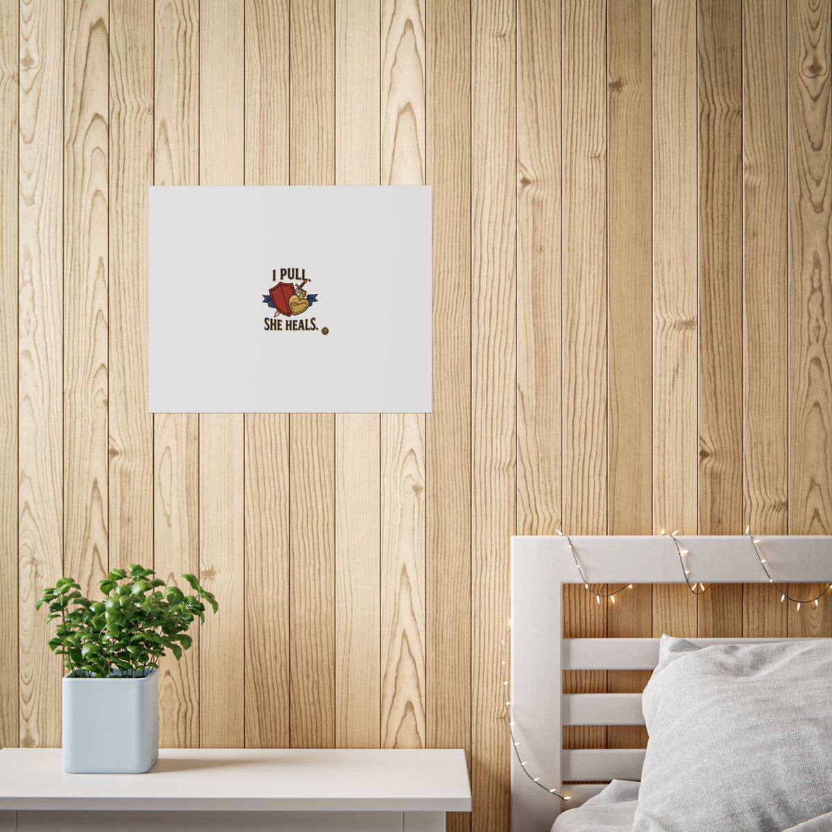 Poster — "I Pull, She Heals" Floral Minimalist Wall Art