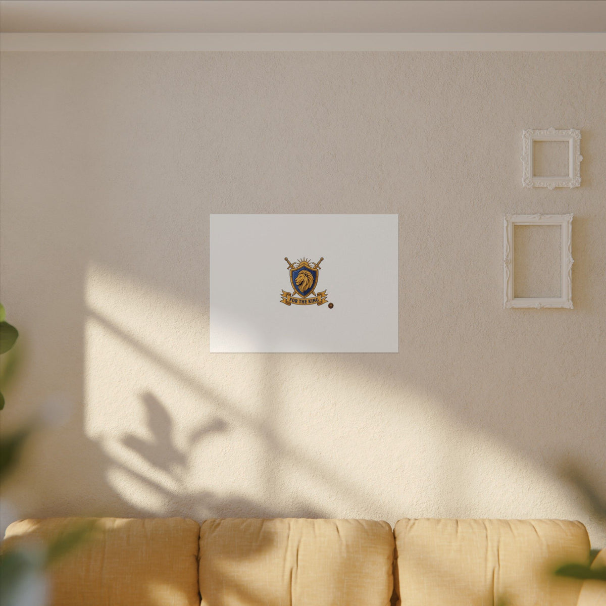 Lion Crest Watercolor Poster — 'Bow to the King' Matte Art Print