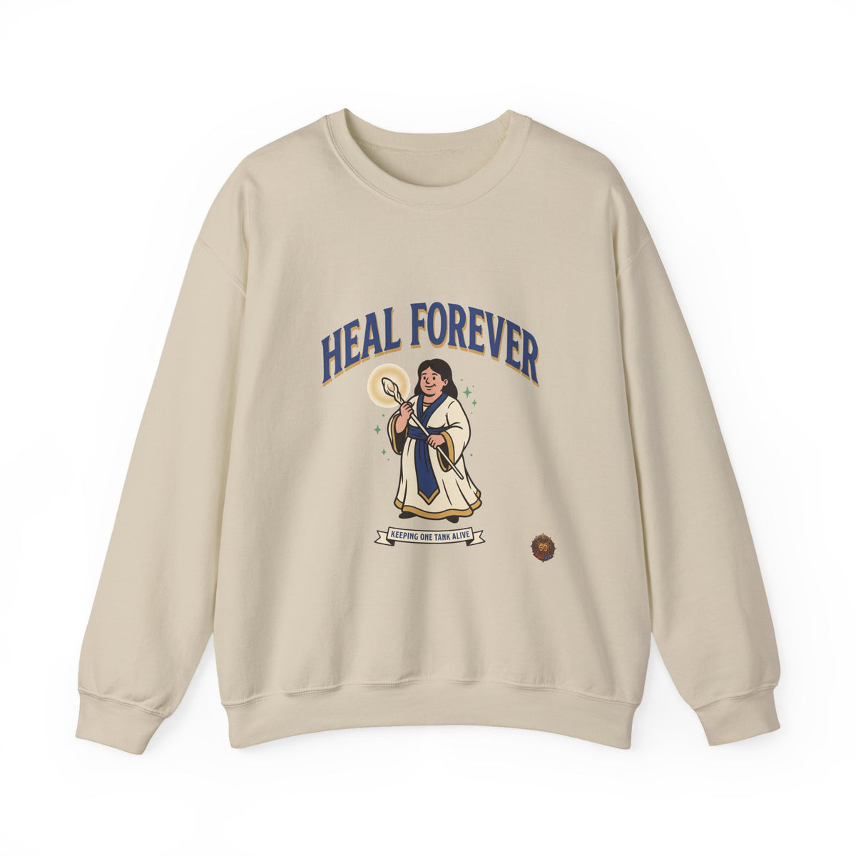 Heal Forever Sweatshirt — Vintage Saint Illustration Crewneck