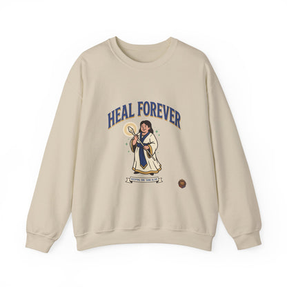 Heal Forever Sweatshirt — Vintage Saint Illustration Crewneck