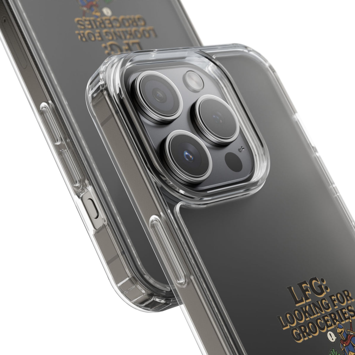 Clear Phone Case — “LFG: Looking For Groceries” Grocery Shopper Design
